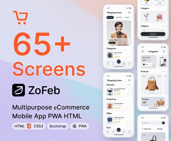 Ultimate Multipurpose eCommerce Mobile App PWA HTML Template