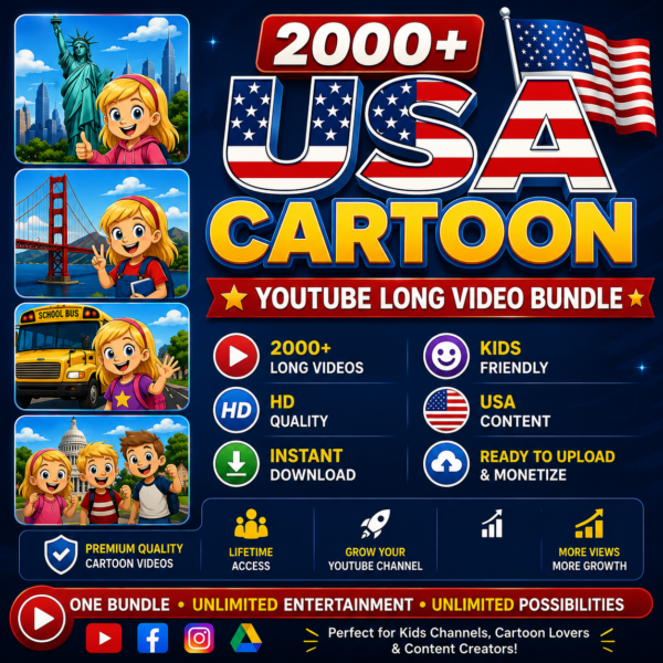 2000+ USA youtube cartoon bundle